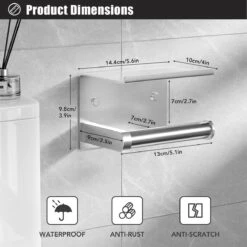 BOTC Toiletrolhouder Met Handdoekhaakjes - Toiletrolhouder - Toiletrolhouder - Zelfklevend / Boren / Zonder Boren - RVS - Zliver 13 BOTC Toiletrolhouder Met Handdoekhaakjes - Toiletrolhouder - Toiletrolhouder - Zelfklevend / Boren / Zonder Boren - RVS - Zliver -Badkamerartikelen Winkel 1200x1200 169