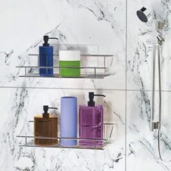 LifeGoods Zelfklevend Doucherek - 2 Stuks - Hangend Badkamer Rekje - Zonder Boren En Schroeven - RVS -Badkamerartikelen Winkel 1200x1200 1714