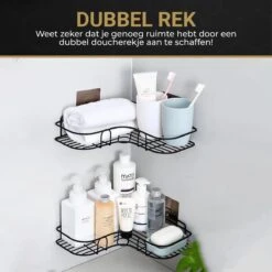 HGMD® Doucherek Zonder Boren - 1 Stuk - Zwart - Zelfklevend Doucherek –Badkamerrek - Badrek - Keukenrek - Doucherek Hangend – Badkamer Accessoires - Kruidenrek 16 HGMD® Doucherek Zonder Boren - 1 Stuk - Zwart - Zelfklevend Doucherek –Badkamerrek - Badrek - Keukenrek - Doucherek Hangend – Badkamer Accessoires - Kruidenrek -Badkamerartikelen Winkel 1200x1200 1719