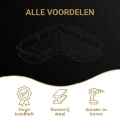 HGMD® Doucherek Zonder Boren - 1 Stuk - Zwart - Zelfklevend Doucherek –Badkamerrek - Badrek - Keukenrek - Doucherek Hangend – Badkamer Accessoires - Kruidenrek 17 HGMD® Doucherek Zonder Boren - 1 Stuk - Zwart - Zelfklevend Doucherek –Badkamerrek - Badrek - Keukenrek - Doucherek Hangend – Badkamer Accessoires - Kruidenrek -Badkamerartikelen Winkel 1200x1200 1720