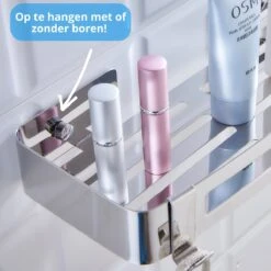 BrandtBergkamp RVS Doucherek 2 Laags – Zonder Boren – Doucherekje Hangend – Badkamerrek Zilver -Badkamerartikelen Winkel 1200x1200 1740