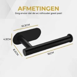 HGMD® WC Rolhouder Zelfklevend - Zwart - Toiletrolhouder Zwart - Toiletrolhouder Zonder Boren 14 HGMD® WC Rolhouder Zelfklevend - Zwart - Toiletrolhouder Zwart - Toiletrolhouder Zonder Boren -Badkamerartikelen Winkel 1200x1200 175