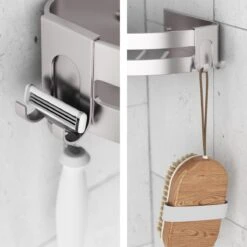 Sanicraft® Doucherekje - Doucherekje Zonder Boren - Geschikt Voor Elk Type Muur - Doucherekje Hangend - Doucheplank - Doucherekje Hoek - Doucherekje Zilver -Badkamerartikelen Winkel 1200x1200 1753