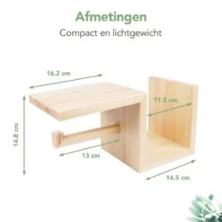 Premium Toiletrolhouder Met Plankje Zonder Boren (incl. Zuignappen En Schroeven) - WC Rolhouder - Toiletpapierhouder Staand | B&H -Badkamerartikelen Winkel 1200x1200 180
