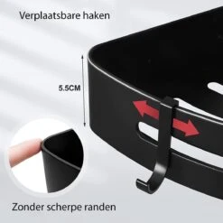 Sens Design Doucherekjes Set Van 3 - Doucherek Zonder Boren - Zwart -Badkamerartikelen Winkel 1200x1200 1806