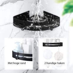 Sens Design Doucherekjes Set Van 3 - Doucherek Zonder Boren - Zwart -Badkamerartikelen Winkel 1200x1200 1809