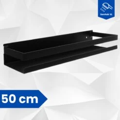 SanitairXL - Doucherek Zwart RVS - 50 Cm Breed - Badkamer Rekje - Douche Rekje - Wandrekje - Hangend Doucherek - Keuken Wandrek 13 SanitairXL - Doucherek Zwart RVS - 50 Cm Breed - Badkamer Rekje - Douche Rekje - Wandrekje - Hangend Doucherek - Keuken Wandrek -Badkamerartikelen Winkel 1200x1200 1819
