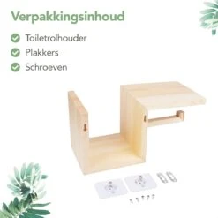 Premium Toiletrolhouder Met Plankje Zonder Boren (incl. Zuignappen En Schroeven) - WC Rolhouder - Toiletpapierhouder Staand | B&H -Badkamerartikelen Winkel 1200x1200 183