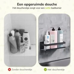 Doucherek Zwart 30 CM - Badkamer Rekje Douche - Zonder Boren - Douchemandje -Badkamerartikelen Winkel 1200x1200 1852