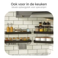 Goliving Doucherek Zonder Boren - Doucherekje- Badkamerrek 2 Laags - Hangend - Wandrek - RVS - Opbergrek - 40cm - Zwart -Badkamerartikelen Winkel 1200x1200 1871