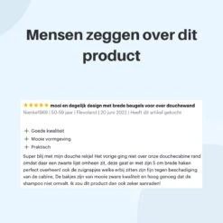 Doucherek Hangend - Ophangbaar Doucherek - Mat Zwart - Badkamerrek - Zonder Boren - Doucherek Aan Douchewand - Doucherekje -Badkamerartikelen Winkel 1200x1200 1886