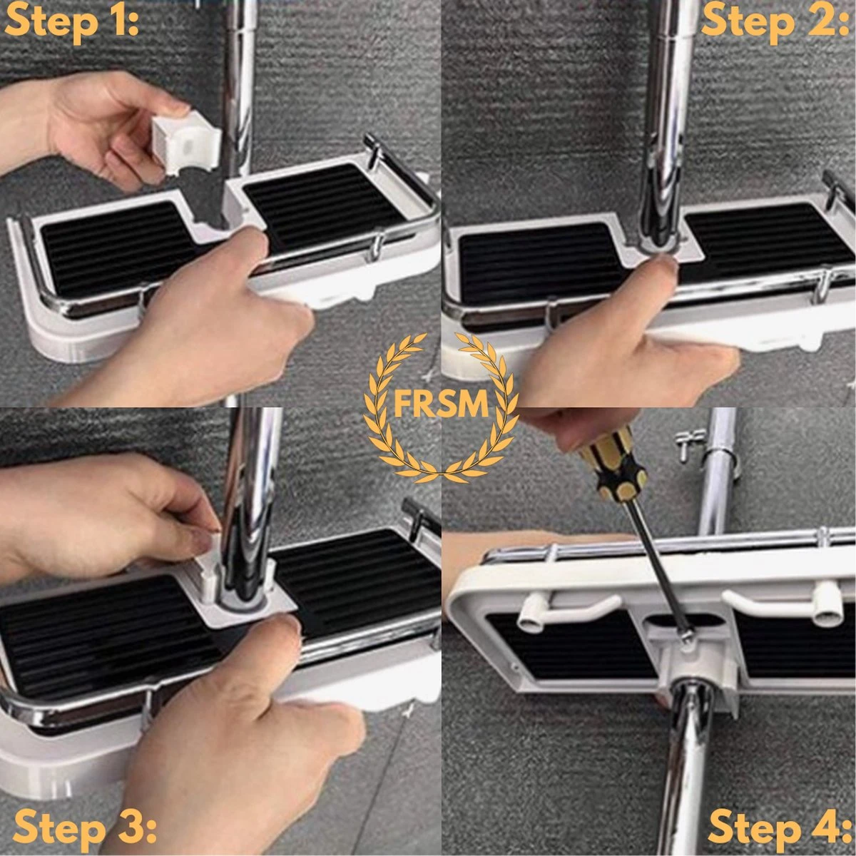 Merkloos Doucherek Zonder Boren –Douchemand- Badkamerrek-Doucheplank- Badkamer Organiser- Doucherek Hangend-Doucherek Zwart – Doucherek Hangend – Badkamer Organizer – Douche Organizer - Doucherekje - Doucherekje Zonder Boren-Zilver-Zwart-Wit 10 Merkloos Doucherek Zonder Boren –Douchemand- Badkamerrek-Doucheplank- Badkamer Organiser- Doucherek Hangend-Doucherek Zwart – Doucherek Hangend – Badkamer Organizer – Douche Organizer - Doucherekje - Doucherekje Zonder Boren-Zilver-Zwart-Wit - Afbeelding 8