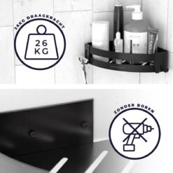 Sanicraft® Doucherekje - Doucherekje Zonder Boren - Geschikt Voor Elk Type Muur - Doucherekje Hangend - Doucheplank - Doucherekje Hoek - Doucherekje Zwart 15 Sanicraft® Doucherekje - Doucherekje Zonder Boren - Geschikt Voor Elk Type Muur - Doucherekje Hangend - Doucheplank - Doucherekje Hoek - Doucherekje Zwart -Badkamerartikelen Winkel 1200x1200 1927