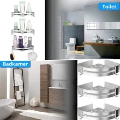 BrandtBergkamp RVS Doucherek 3 Laags – Zonder Boren – Doucherek Hangend – Badkamerrek Zilver -Badkamerartikelen Winkel 1200x1200 1938