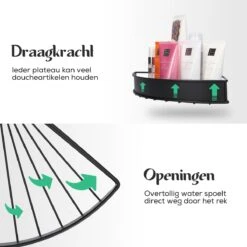 Avint Goods Telescopisch Doucherek Zonder Boren – 4 Laags Badkamerrek Staand – Douche Rek Hoekrek – Zwart -Badkamerartikelen Winkel 1200x1200 2013