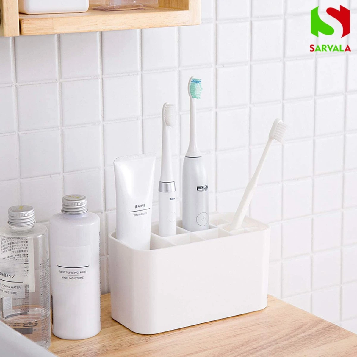 Tandenborstelhouder - Wastafelmeubel - Vrijstaand Of Wandgemonteerd - Wit 7 Tandenborstelhouder - Wastafelmeubel - Vrijstaand Of Wandgemonteerd - Wit - Afbeelding 5