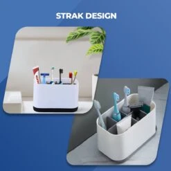 Roegaarden Tandenborstelhouder – Badkamer Organizer – 6 Sorteervakken - Met Lekbak -Wit -Badkamerartikelen Winkel 1200x1200 2131
