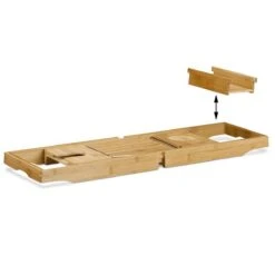 IVOL Badplank Bamboe - Badplank Hout Met Badrek Houders - Uitschuifbaar - 75 Tot 110 Cm -Badkamerartikelen Winkel 1200x1200 2147