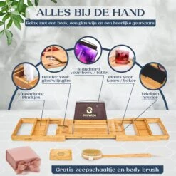Ecowize Luxe Bamboe Badplank Voor In Bad Met Tablethouder - 100% Natuurlijk Bamboe Badrek Met Boekenhouder - Bad Plank Hout Met Nonslip Grips - Badrekje Voor Bad - Badplankje Uitschuifbaar (75cm Tot 110cm) Met Extra Zeepbakje En Body Brush -Badkamerartikelen Winkel 1200x1200 2172