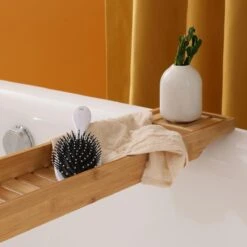 Merkloos Decopatent® Badrekje Voor Over Bad - 70 Cm - Bamboe Hout - Badrek - Badplank - Badbrug - Basic Bad Tafeltje Voor In Bad - Naturel -Badkamerartikelen Winkel 1200x1200 2184