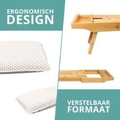 Regno Badplank Voor In Bad - Met Badkussen - Uitschuifbaar En Waterbestendig Badrek - IPad En Glashouder -Badkamerartikelen Winkel 1200x1200 2203