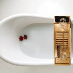 Regno Badplank Voor In Bad - Met Badkussen - Uitschuifbaar En Waterbestendig Badrek - IPad En Glashouder -Badkamerartikelen Winkel 1200x1200 2204