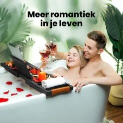 RelaxTub® Badplank - Badplank Voor In Bad - Badrek - Verstelbaar - Anti Slip - Badplank Zwart - Badplank Hout - Badrekje Inclusief Boekenhouder, Tablethouder & Spiegel -Badkamerartikelen Winkel 1200x1200 2208