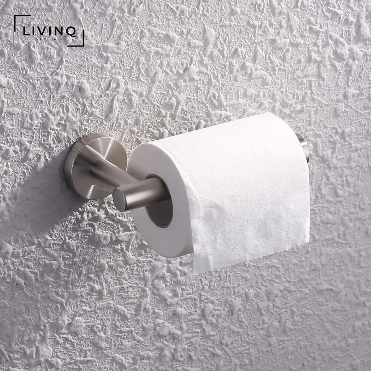 Wc Rol Houder RVS - Mat - Toiletrolhouder - Industrieel - Hangende Wc Rolhouder - Grijs - Zilver 5 Wc Rol Houder RVS - Mat - Toiletrolhouder - Industrieel - Hangende Wc Rolhouder - Grijs - Zilver - Afbeelding 3