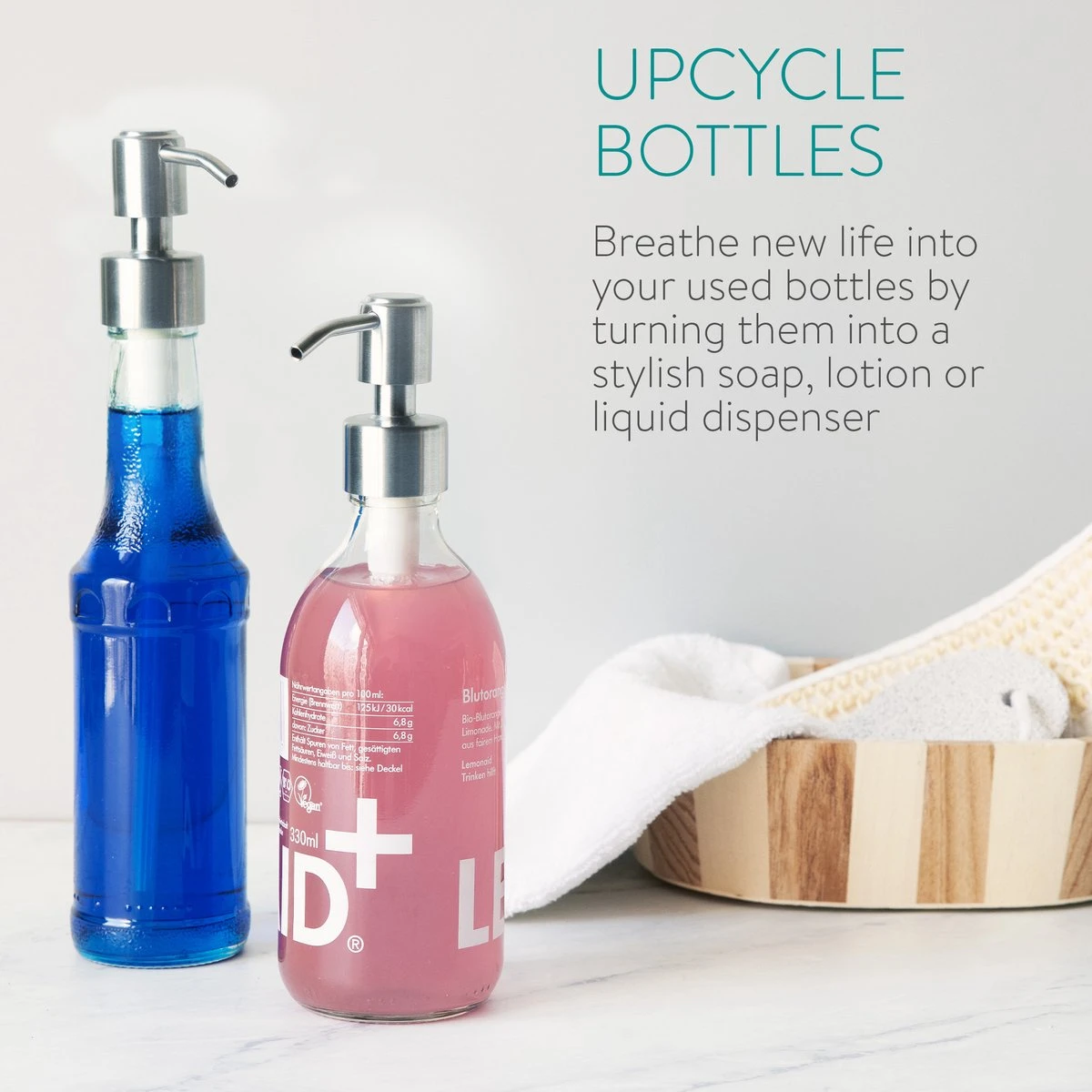 Navaris Roestvrijstalen Zeepdispenserkop Set X2 - Opschroefbare Pompkop Voor Flessen - 22-24 Mm Mondstuk Voor Vloeistof, Lotion - Zilverkleurig 6 Navaris Roestvrijstalen Zeepdispenserkop Set X2 - Opschroefbare Pompkop Voor Flessen - 22-24 Mm Mondstuk Voor Vloeistof, Lotion - Zilverkleurig - Afbeelding 4