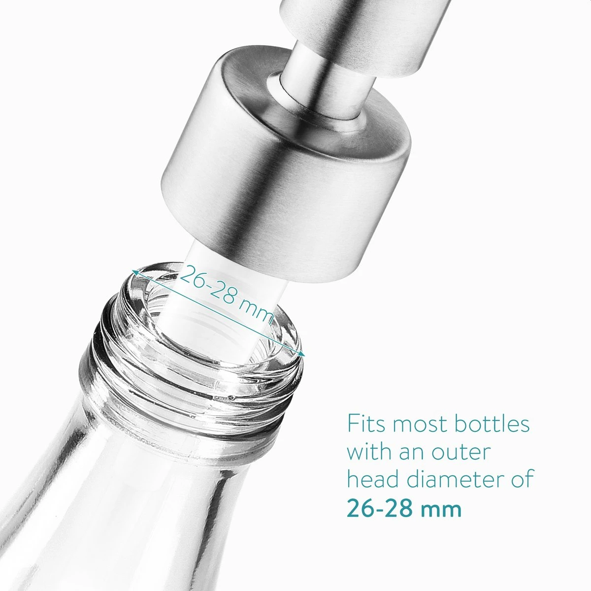 Navaris Roestvrijstalen Zeepdispenserkop Set X2 - Opschroefbare Pompkop Voor Flessen - 22-24 Mm Mondstuk Voor Vloeistof, Lotion - Zilverkleurig 7 Navaris Roestvrijstalen Zeepdispenserkop Set X2 - Opschroefbare Pompkop Voor Flessen - 22-24 Mm Mondstuk Voor Vloeistof, Lotion - Zilverkleurig - Afbeelding 5