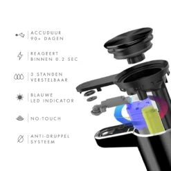 101Products Automatische Zeepdispenser - USB Oplaadbaar - Zeepdispenser Met Sensor - Zeeppompje - Zwart -Badkamerartikelen Winkel 1200x1200 2321