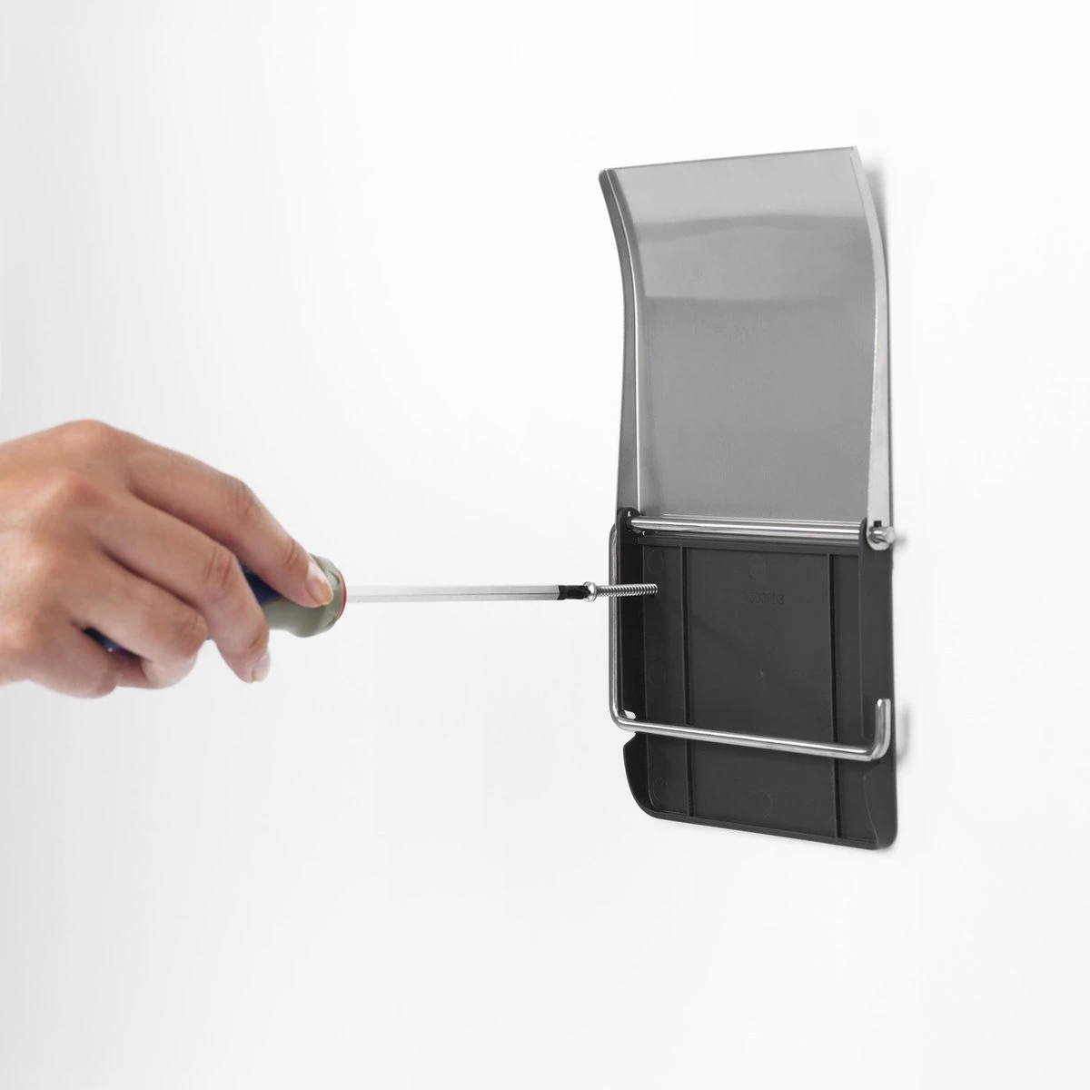 Brabantia ReNew WC Rolhouder - Met Klep - Matt Steel 8 Brabantia ReNew WC Rolhouder - Met Klep - Matt Steel - Afbeelding 6