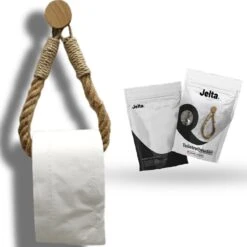 Jelta Toiletrolhouder Zonder Boren- Wc Rolhouder - Zuignap - Zelfklevend - Hout En Touw -Badkamerartikelen Winkel 1200x1200 274