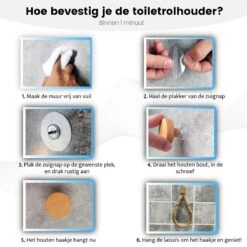 Jelta Toiletrolhouder Zonder Boren- Wc Rolhouder - Zuignap - Zelfklevend - Hout En Touw -Badkamerartikelen Winkel 1200x1200 275