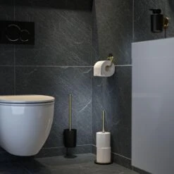 Tiger Tune - Toiletrolhouder Zonder Klep - Messing Geborsteld / Zwart -Badkamerartikelen Winkel 1200x1200 285