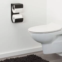Sealskin Brix - Toiletrolhouder Dubbel - Zwart -Badkamerartikelen Winkel 1200x1200 297