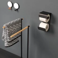 Sealskin Brix - Toiletrolhouder Dubbel - Zwart -Badkamerartikelen Winkel 1200x1200 298