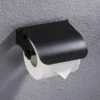Toiletrolhouder - Wc Rolhouder - Zwart - RVS - Met Klep - Schroeven -Badkamerartikelen Winkel 1200x1200 319
