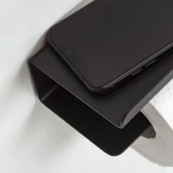 Tiger Colar - Toiletrolhouder Met Planchet - Zwart -Badkamerartikelen Winkel 1200x1200 332