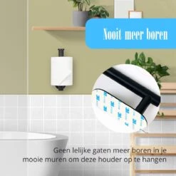 Flusive Toiletrolhouder Met 4 Handdoekhaakjes - Wc Rolhouder - Zelfklevend Zonder Boren - RVS - Zwart 16 Flusive Toiletrolhouder Met 4 Handdoekhaakjes - Wc Rolhouder - Zelfklevend Zonder Boren - RVS - Zwart -Badkamerartikelen Winkel 1200x1200 375