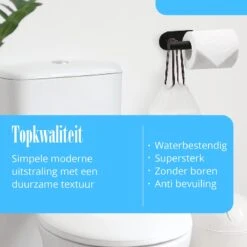 Flusive Toiletrolhouder Met 4 Handdoekhaakjes - Wc Rolhouder - Zelfklevend Zonder Boren - RVS - Zwart 23 Flusive Toiletrolhouder Met 4 Handdoekhaakjes - Wc Rolhouder - Zelfklevend Zonder Boren - RVS - Zwart -Badkamerartikelen Winkel 1200x1200 378