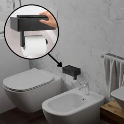 Toiletrolhouder - Plankje & Bakje - Planchet Opbergruimte - WC Rolhouder - Zelfklevend Of Borend - RVS - Waterbestendig - Rheme -Badkamerartikelen Winkel 1200x1200 39