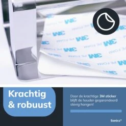 Sanics WC Rolhouder Zilver – Toiletrolhouder Zonder Boren – Met Plankje - Zelfklevend - RVS -Badkamerartikelen Winkel 1200x1200 408