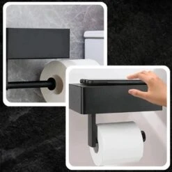 Toiletrolhouder - Plankje & Bakje - Planchet Opbergruimte - WC Rolhouder - Zelfklevend Of Borend - RVS - Waterbestendig - Rheme -Badkamerartikelen Winkel 1200x1200 43