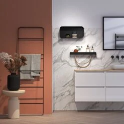 Sealskin Brix - Wandrek Met Handdoekrek - 55 Cm - Zwart -Badkamerartikelen Winkel 1200x1200 476