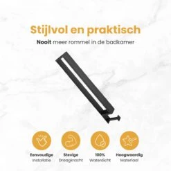 Home4u® - Handdoekrek Badkamer - Handdoekstang - Handdoekenrek Badkamer - 40CM - Met Hanger -Badkamerartikelen Winkel 1200x1200 502