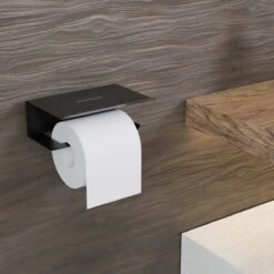 Westerhof Premium Wc Rolhouder Zwart Zonder Boren - Met Plankje - 3M Plakstrip En Schroef Set -Badkamerartikelen Winkel 1200x1200 51