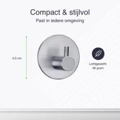 4x Handdoekhaakjes (Zelfklevend) Van RVS Zilver – Zelfklevende Haakjes – Wandhaak – Handdoekhouder – Ophanghaken Voor Keuken Of Badkamer (Accessoires) -Badkamerartikelen Winkel 1200x1200 550