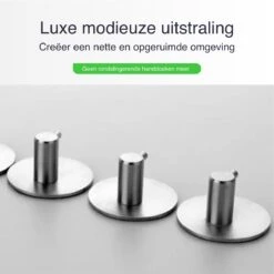 4x Handdoekhaakjes (Zelfklevend) Van RVS Zilver – Zelfklevende Haakjes – Wandhaak – Handdoekhouder – Ophanghaken Voor Keuken Of Badkamer (Accessoires) -Badkamerartikelen Winkel 1200x1200 554