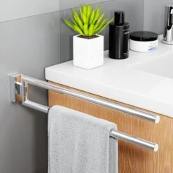 Nolad® Handdoekrek 2 Armig - Handdoekhouder - Handdoekenrek - RVS - Chroom -Badkamerartikelen Winkel 1200x1200 594